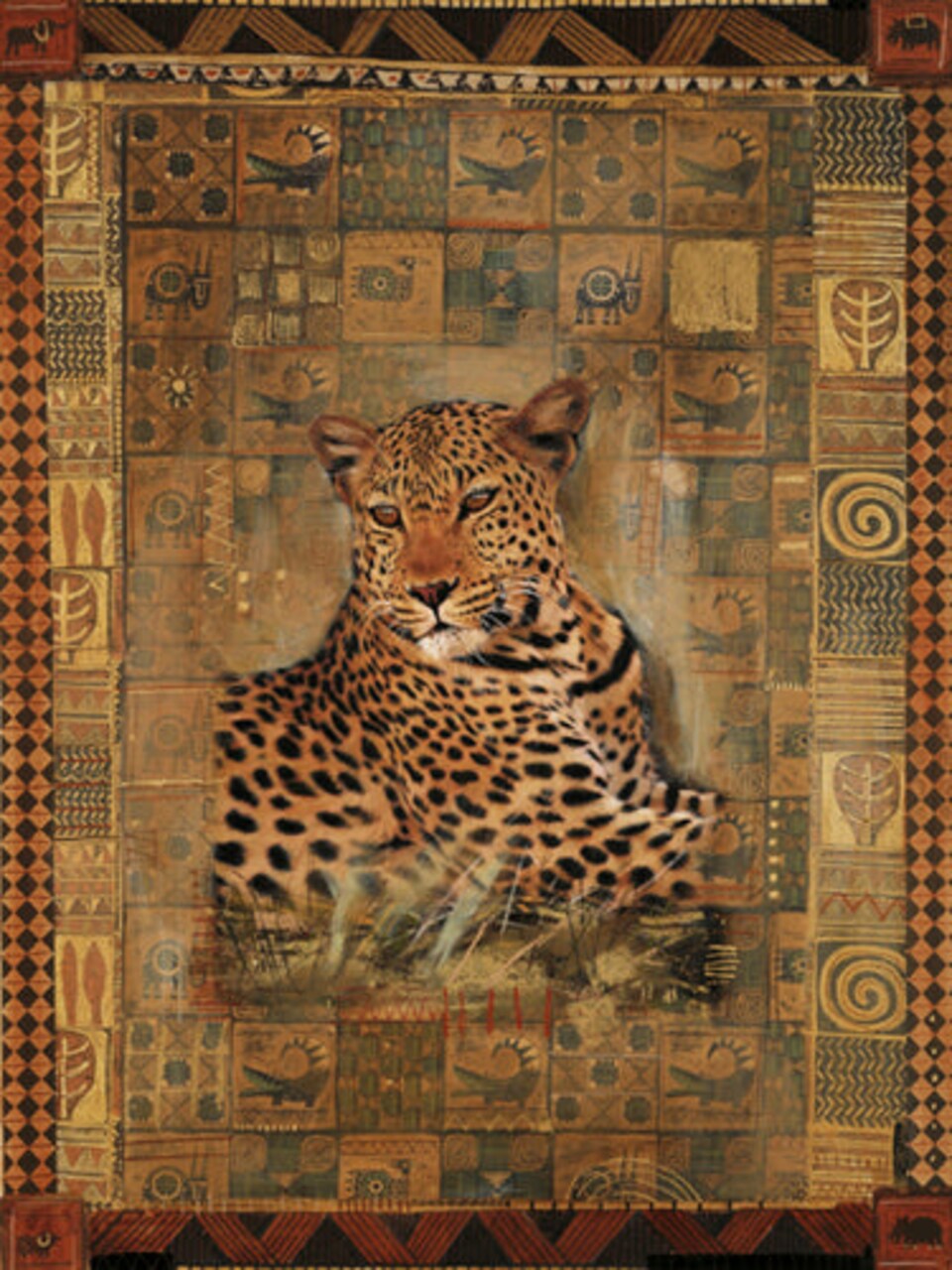 Leopard by Rob Hefferan Wall Art Décor 11 3/4 x 9 1/2 Art Print